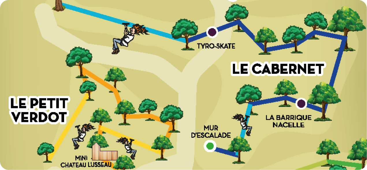 Découvrez Les Parcours En Détail De Votre Parc D'aventure Accrobranche